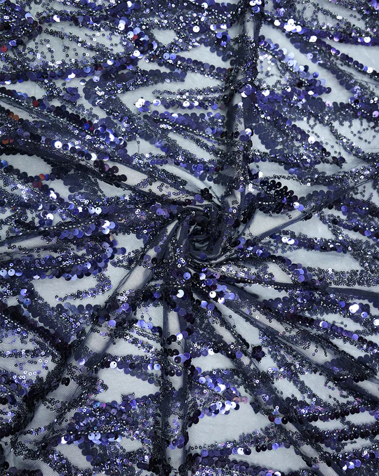 Embroidered Sequin Fabric apparel fabric
