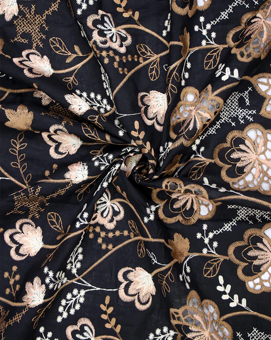 Floral Schiffli Fabric